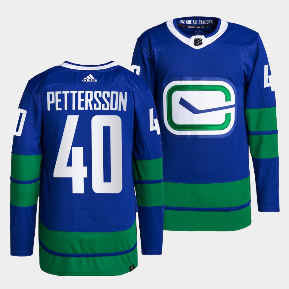 Vancouver Canucks Elias Pettersson Alternate Blue Jersey Vancouver Canucks Elias Pettersson Alternate Blue Jersey
