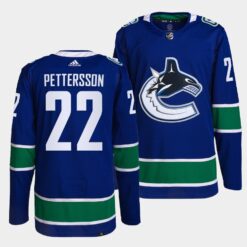 Vancouver Canucks Elias Pettersson NHL Draft Blue Home Jersey