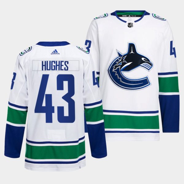 Vancouver Canucks Quinn Hughes Away White Jersey Vancouver Canucks Quinn Hughes Away White Jersey
