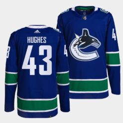 Vancouver Canucks Quinn Hughes Home Blue Jersey
