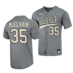 Vanderbilt Commodores Chris McElvain College Baseball Jersey Grey