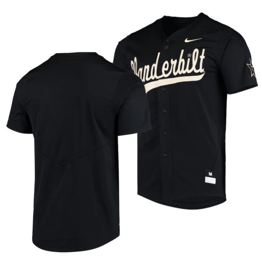 Vanderbilt Commodores College Baseball Black Elite Jersey