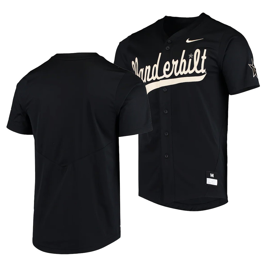 Vanderbilt Commodores College Baseball Black Elite Jersey Vanderbilt Commodores College Baseball Black Elite Jersey