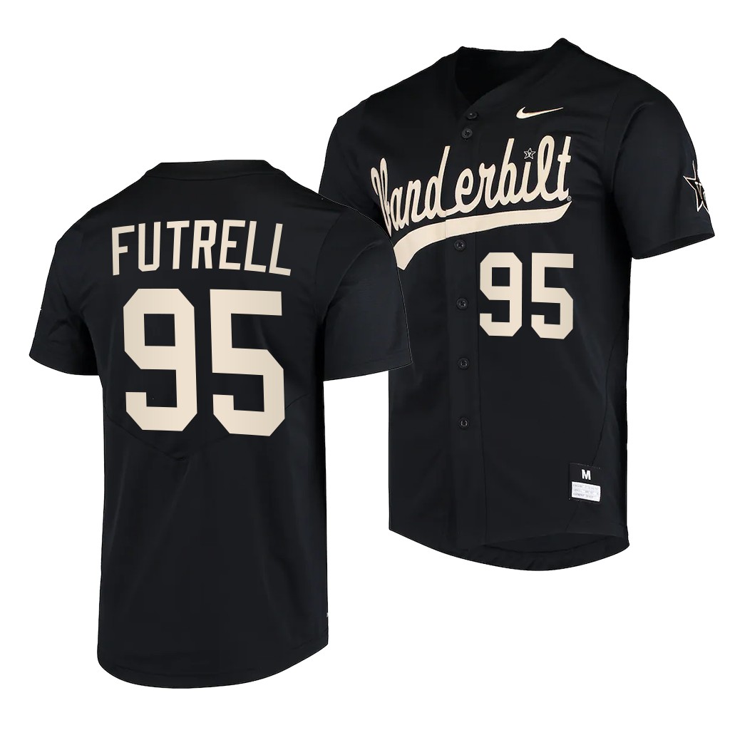 Vanderbilt Commodores Devin Futrell College Baseball Jersey Black Vanderbilt Commodores Devin Futrell College Baseball Jersey Black