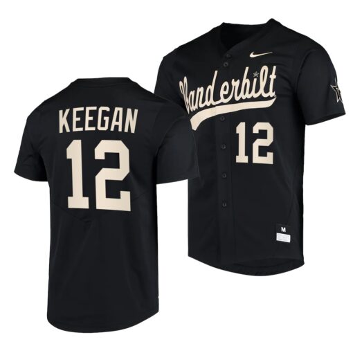 Vanderbilt Commodores Dominic Keegan College Baseball Jersey Black