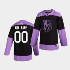 Vegas Golden Knights Custom Hockey Fights Cancer Practice Black Jersey