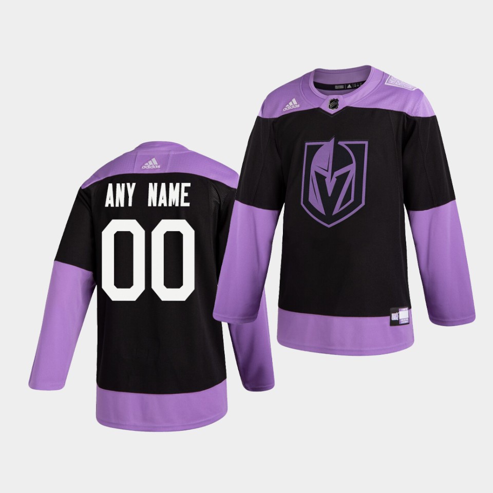 Vegas Golden Knights Custom Hockey Fights Cancer Practice Black Jersey Vegas Golden Knights Custom Hockey Fights Cancer Practice Black Jersey