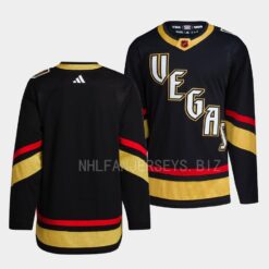 Vegas Golden Knights Team 2022 Reverse Retro Black Jersey