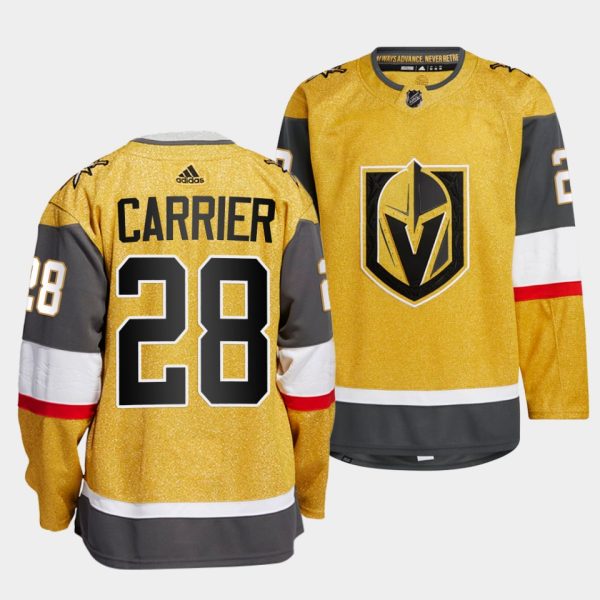 Vegas Golden Knights William Carrier 2022-23 Home Gold Jersey Vegas Golden Knights William Carrier 2022-23 Home Gold Jersey