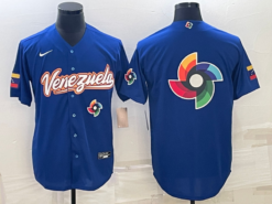 Venezuela Blue 2023 World Baseball Classic Jersey with Big Logo