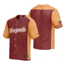 Venezuela Burgundy 2023 World Baseball Classic Jersey