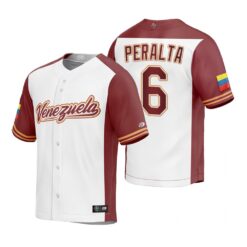 Venezuela David Peralta White Replica 2023 World Baseball Classic Jersey