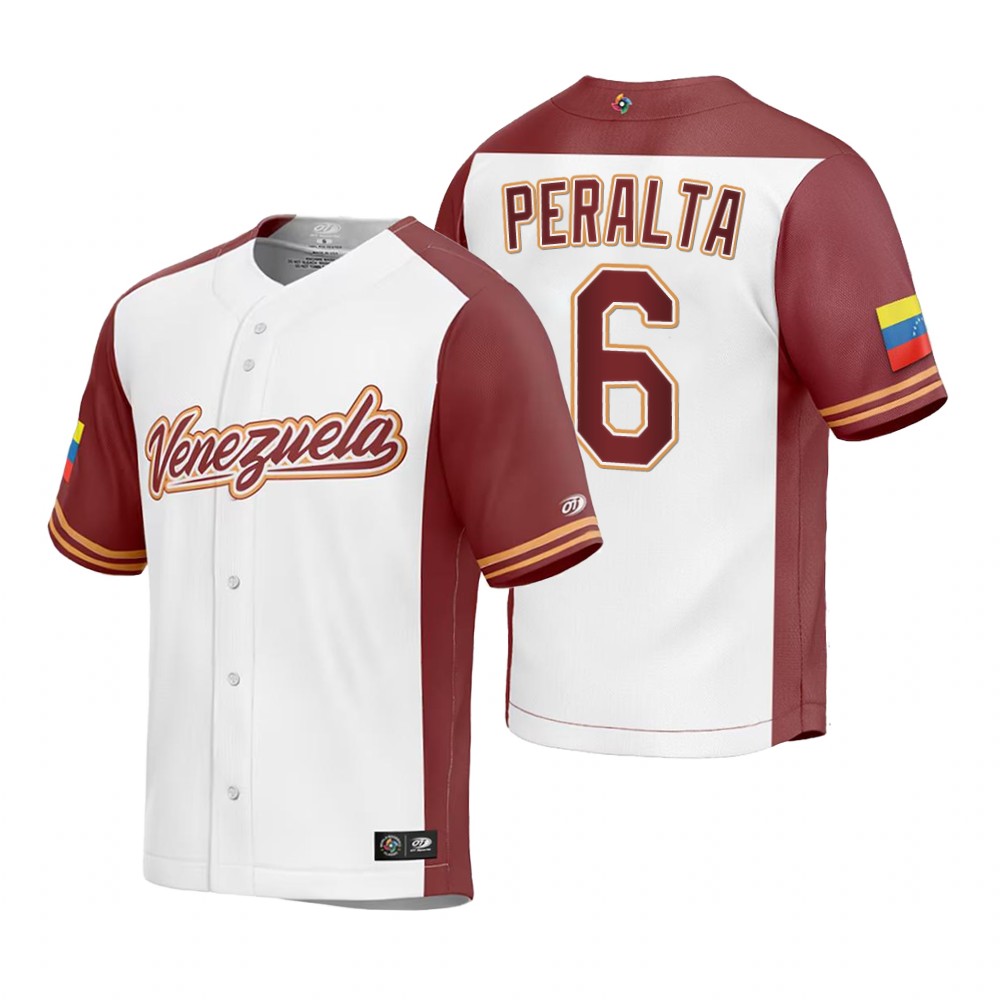 Venezuela David Peralta White Replica 2023 World Baseball Classic Jersey Venezuela David Peralta White Replica 2023 World Baseball Classic Jersey