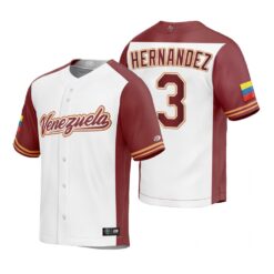 Venezuela Elieser Hernandez White Replica 2023 World Baseball Classic Jersey