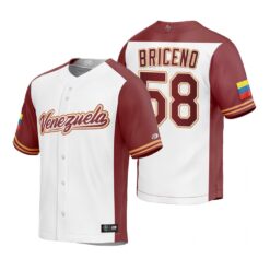 Venezuela Endrys Briceno White Replica 2023 World Baseball Classic Jersey