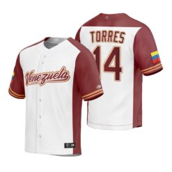 Venezuela Gleyber Torres White Replica 2023 World Baseball Classic Jersey