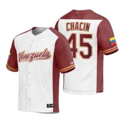 Venezuela Jhoulys Chacin White Replica 2023 World Baseball Classic Jersey