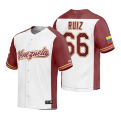 Venezuela Jose Ruiz White Replica 2023 World Baseball Classic Jersey