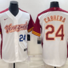Venezuela Miguel Cabrera White Replica 2023 World Baseball Classic Jersey
