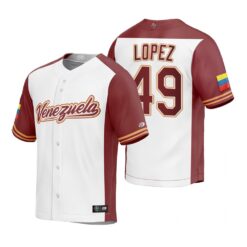 Venezuela Pablo Lopez White Replica 2023 World Baseball Classic Jersey