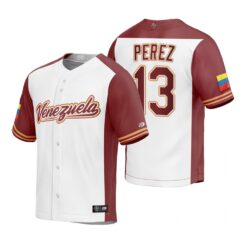 Venezuela Salvador Perez White Replica 2023 World Baseball Classic Jersey