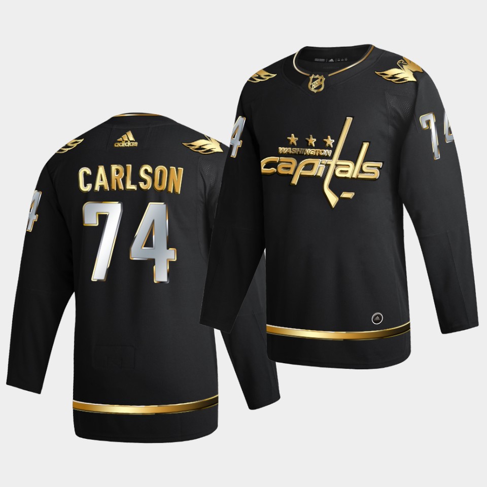Washington Capitals John Carlson Golden Edition Limited Black Jersey Washington Capitals John Carlson Golden Edition Limited Black Jersey