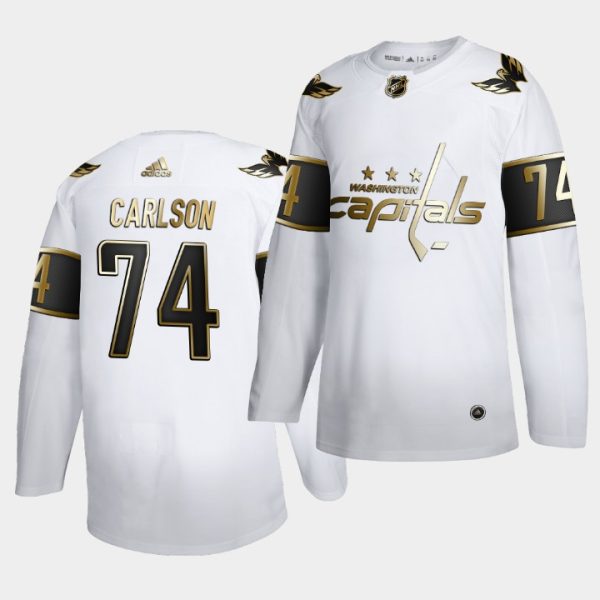 Washington Capitals John Carlson Golden Edition White Jersey Washington Capitals John Carlson Golden Edition White Jersey