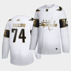 Washington Capitals John Carlson Golden Edition White Jersey