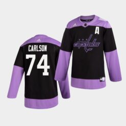 Washington Capitals John Carlson Hockey Fights Cancer Practice Jersey