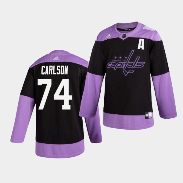 Washington Capitals John Carlson Hockey Fights Cancer Practice Jersey Washington Capitals John Carlson Hockey Fights Cancer Practice Jersey