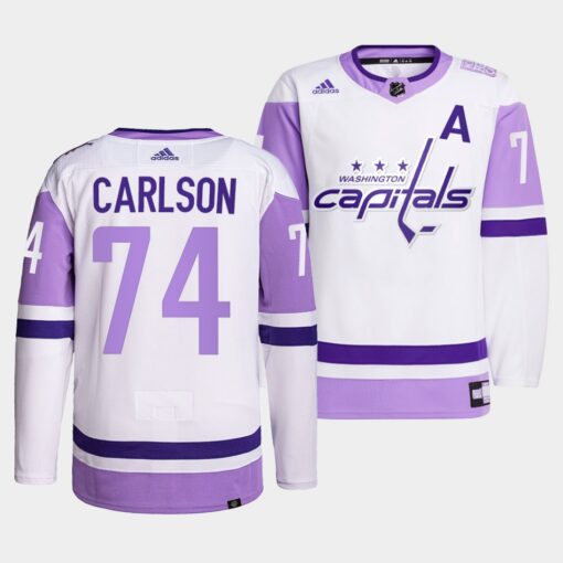 Washington Capitals John Carlson HockeyFightsCancer White Jersey