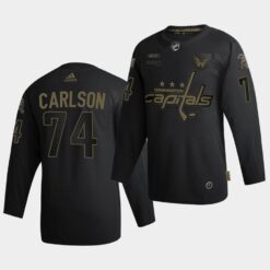 Washington Capitals John Carlson Veterans Day Black Jersey