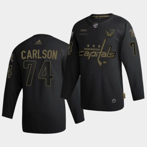 Washington Capitals John Carlson Veterans Day Black Jersey