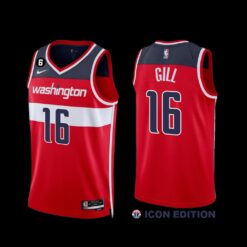 Washington Wizards Anthony Gill 2022-23 Icon Edition Jersey Red