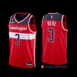 Washington Wizards Bradley Beal 2022-23 Icon Edition Jersey Red