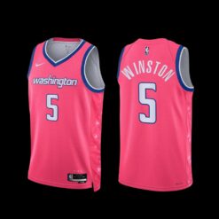 Washington Wizards Cassius Winston 2022-23 City Edition Cherry Blossom Jersey Pink