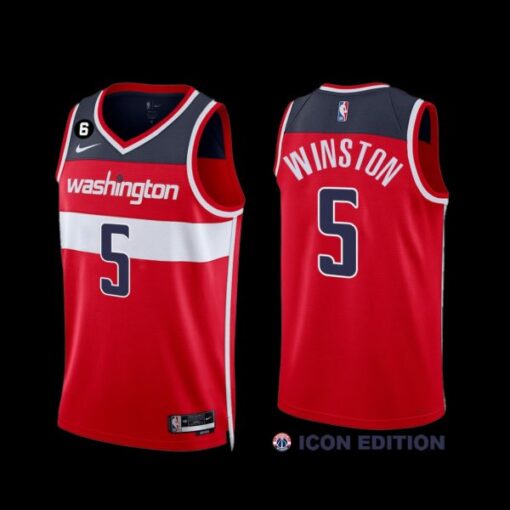 Washington Wizards Cassius Winston 2022-23 Icon Edition Jersey Red