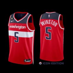 Washington Wizards Cassius Winston 2022-23 Icon Edition Jersey Red
