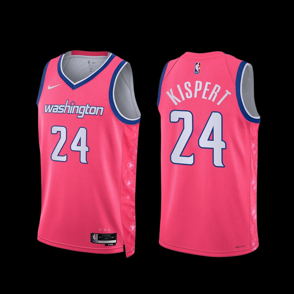 Washington Wizards Corey Kispert 2022-23 City Edition Cherry Blossom Jersey Pink Washington Wizards Corey Kispert 2022-23 City Edition Cherry Blossom Jersey Pink