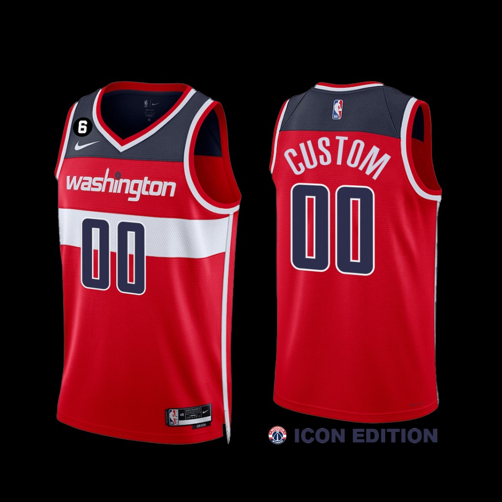Washington Wizards Custom 2022-23 Icon Edition Jersey Red Washington Wizards Custom 2022-23 Icon Edition Jersey Red