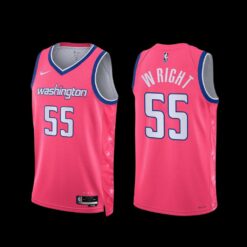 Washington Wizards Delon Wright 2022-23 City Edition Cherry Blossom Jersey Pink