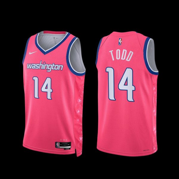Washington Wizards Isaiah Todd 2022-23 City Edition Cherry Blossom Jersey Pink Washington Wizards Isaiah Todd 2022-23 City Edition Cherry Blossom Jersey Pink