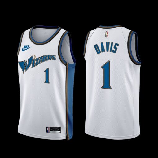 Washington Wizards Johnny Davis 2022-23 White Classic Edition Jersey