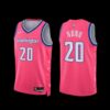 Washington Wizards Kristaps Porzingis 2022-23 City Edition Cherry Blossom Jersey Pink