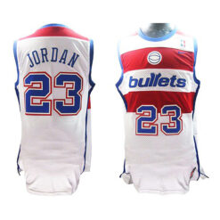Washington Wizards Michael Jordan White Blue Throwback Jersey