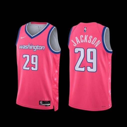 Washington Wizards Quenton Jackson 2022-23 City Edition Jersey Pink