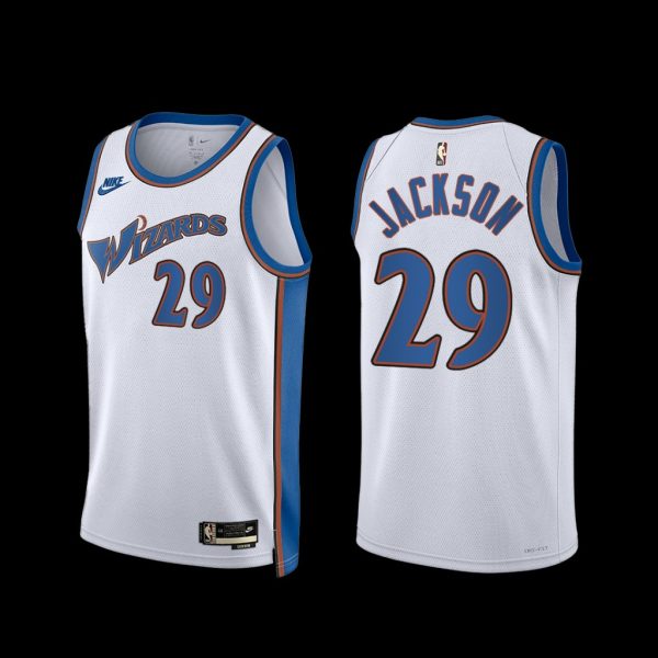 Washington Wizards Quenton Jackson 2022-23 Classic Edition Jersey White Washington Wizards Quenton Jackson 2022-23 Classic Edition Jersey White