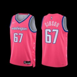 Washington Wizards Taj Gibson 2022-23 City Edition Cherry Blossom Jersey Pink
