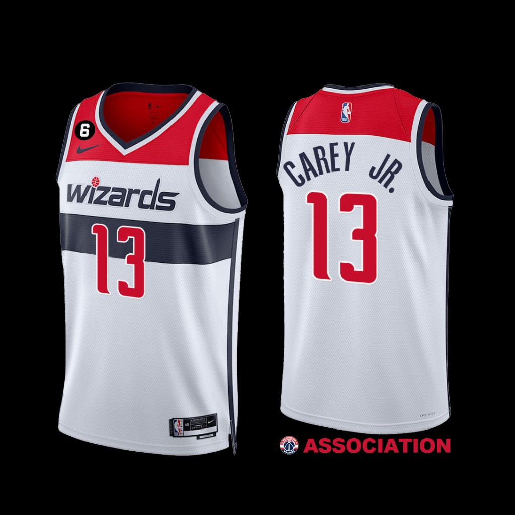 Washington Wizards Vernon Carey Jr. 2022-23 Association Edition Jersey White Washington Wizards Vernon Carey Jr. 2022-23 Association Edition Jersey White