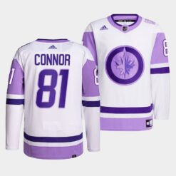 Winnipeg Jets Kyle Connor HockeyFightsCancer White Jersey
